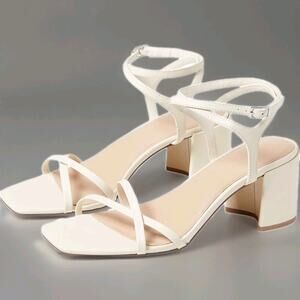 FARYL by Farylrobin Women Camille Bone Leather Strappy Sandal Size 12M MSRP $129